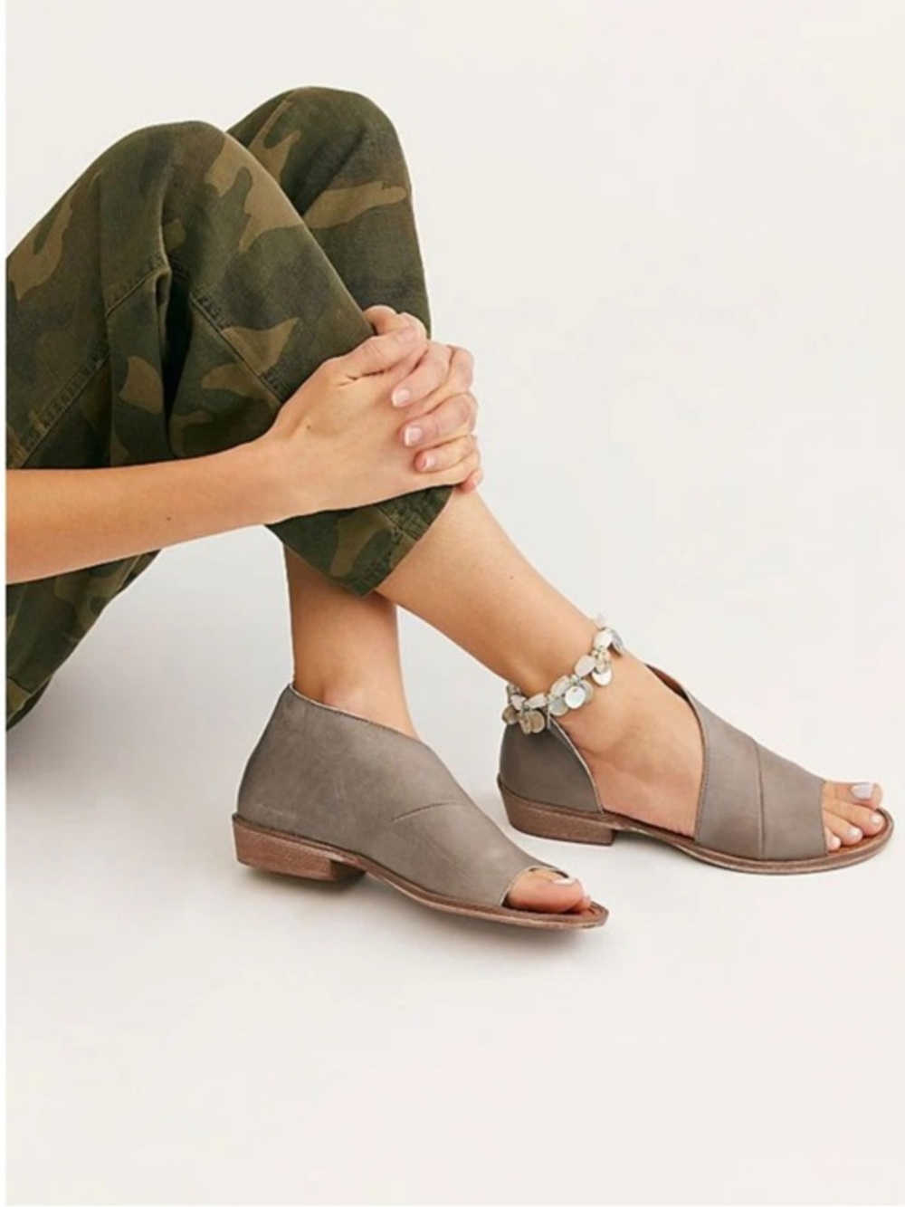 FREE People Mont Blanc Sandal Dark Grey size 39